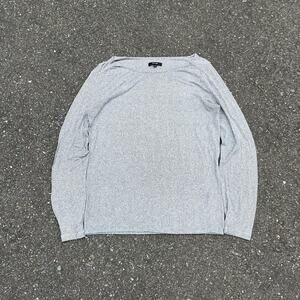 vintage 2000s boxy grey long sleeve lightweight shirt